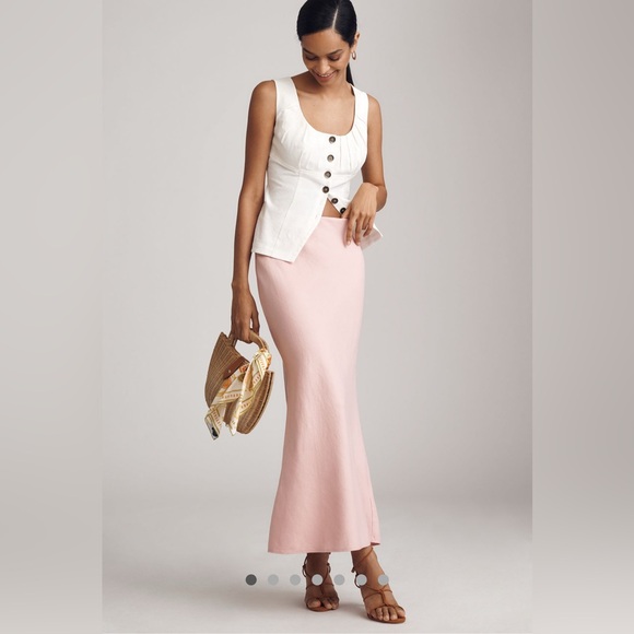 Anthropologie | Skirts | Anthropologie The Tilda Maxi Slip Skirt Linen ...